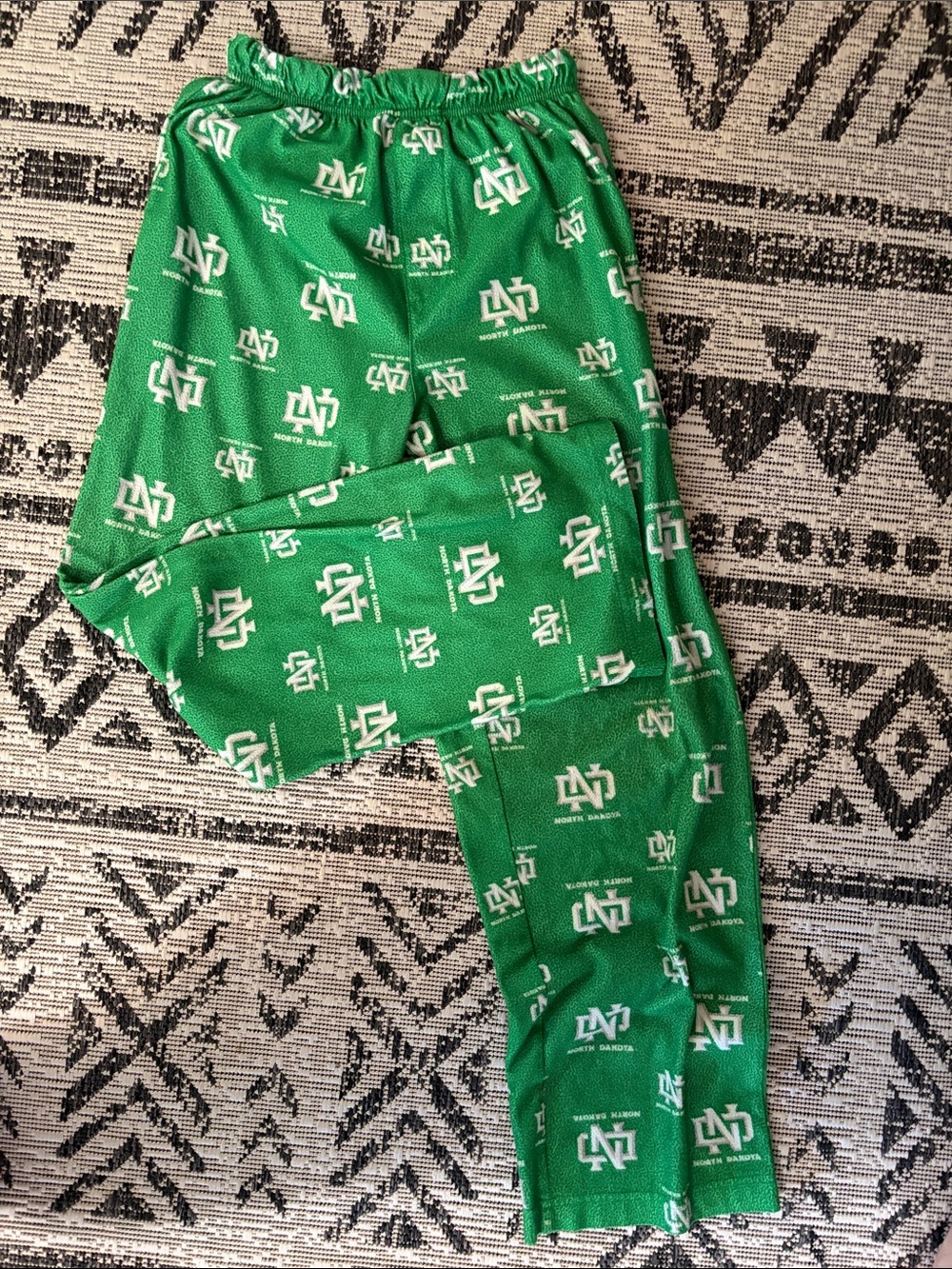 Green UND Logo Pajama Pants